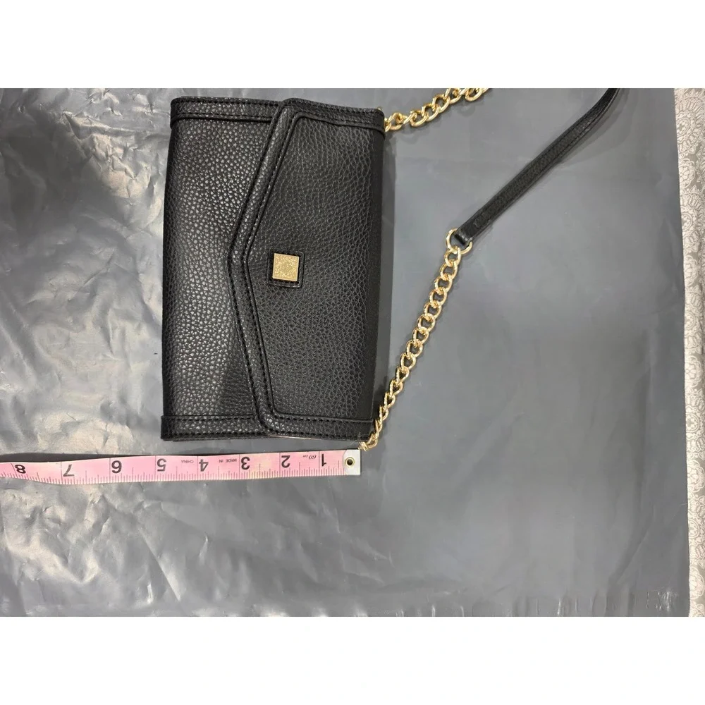 Black Crossbody Bag Gold Chain‎ Strap Small Purse Evening Party Designer Style